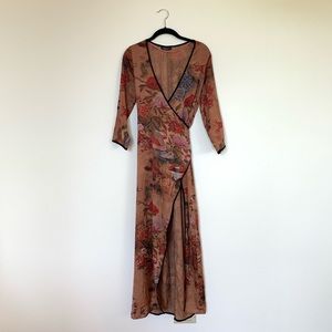 Zara asian inspired kimono dress